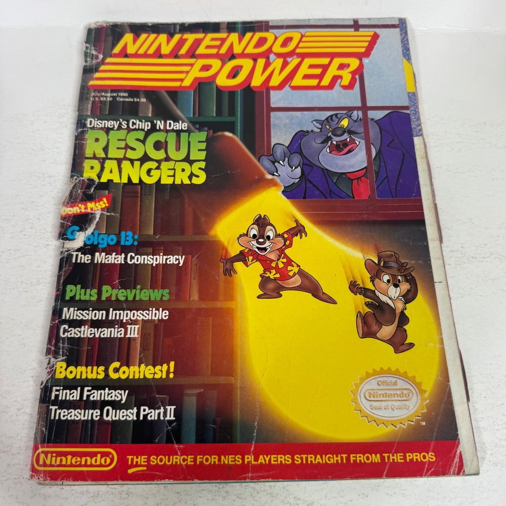 Nintendo Power Magazine Unisex OS Multi July/August 1990 Vol 14 Rescue Rangers